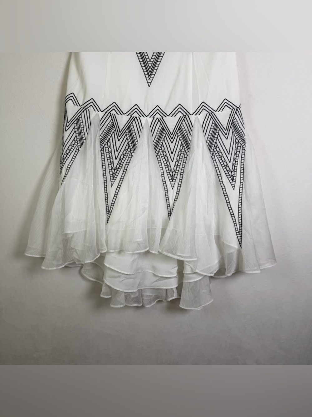 Free People Womens Sz 4 Strapless White Embroidered Fit Flare Mini Party Dress - Picture 4 of 15